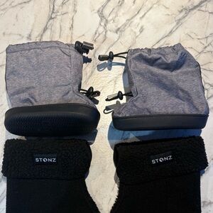 Stonz Black & Gray Boot Liners and Overboots Set
